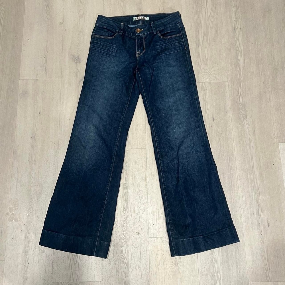 J Brand Monroe Wide Leg Boot Flare Dark Vintage Wash Low-Mid Rise jeans 28